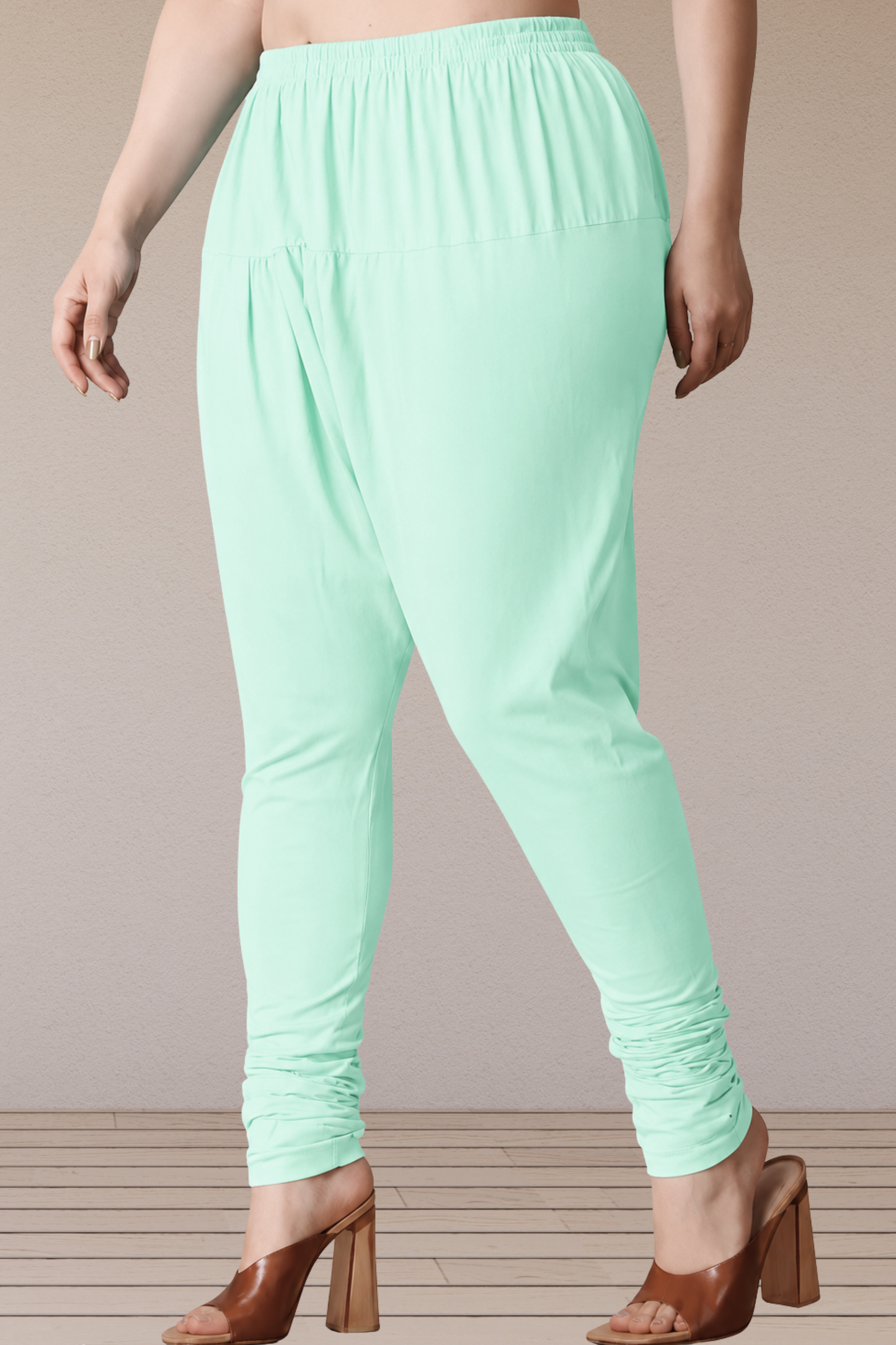 Mint Green Rayon Churidar Pants