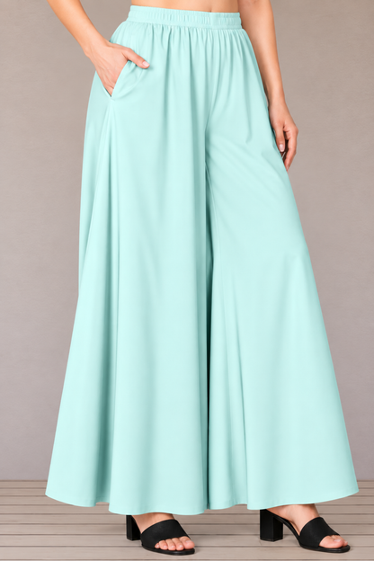 Mint Green Rayon Skirt Palazzo