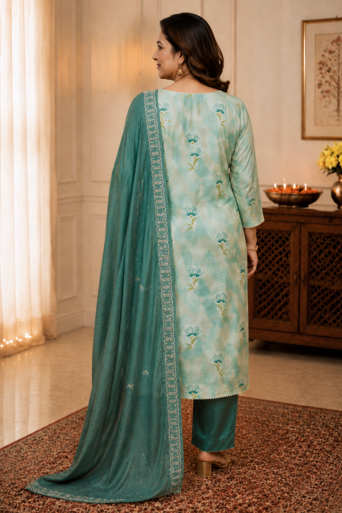 Mint & Teal Zari Delight Suit