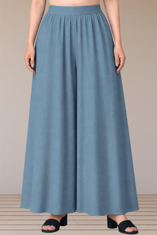 Mist Grey Flow Skirt Palazzo