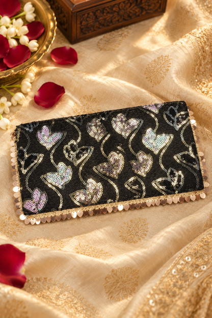 Moonlit Sequins Handcrafted Shagun Envelope