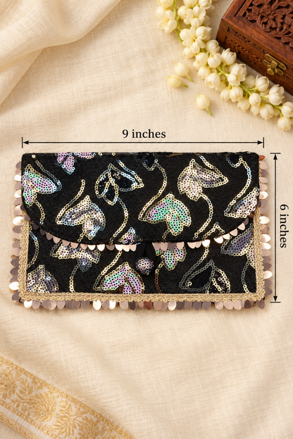 Moonlit Sequins Handcrafted Shagun Envelope