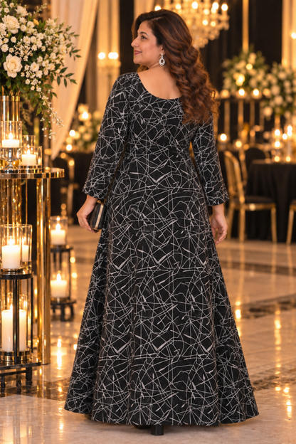 Moonlit Radiance Shimmer Cocktail Dress