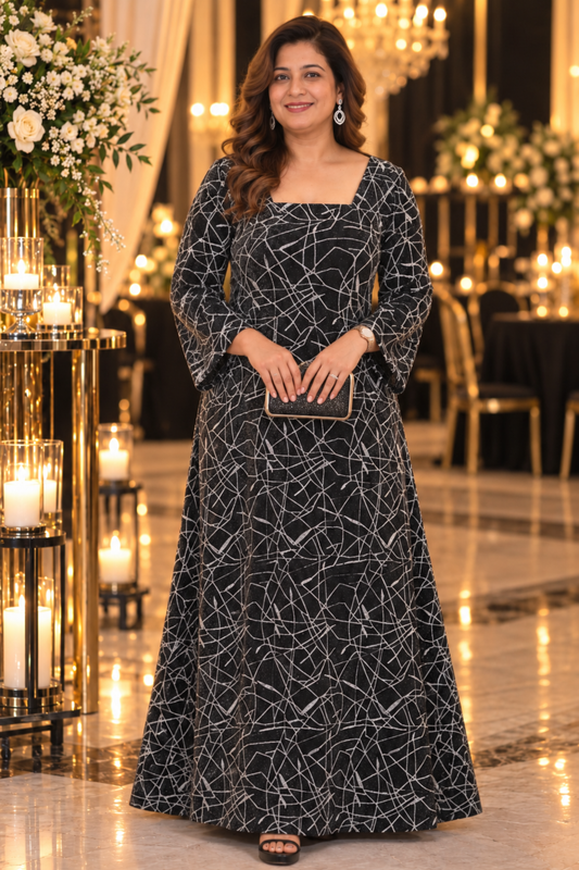Moonlit Radiance Shimmer Cocktail Dress