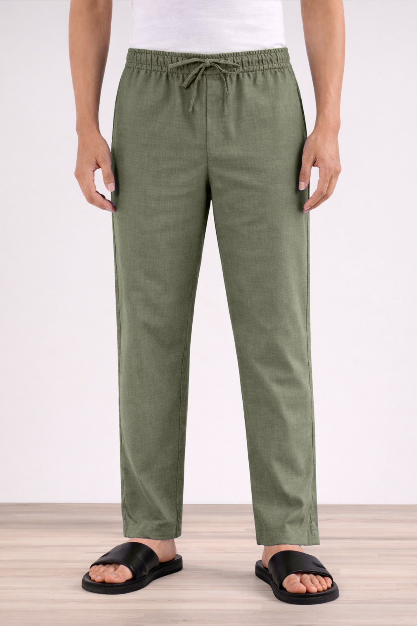 Moss Green Cotton Pant Pajama