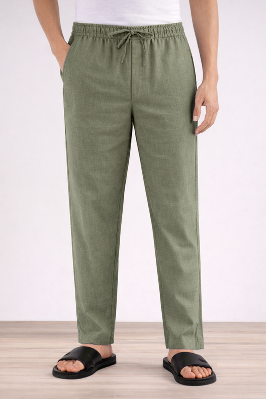 Moss Green Cotton Pant Pajama
