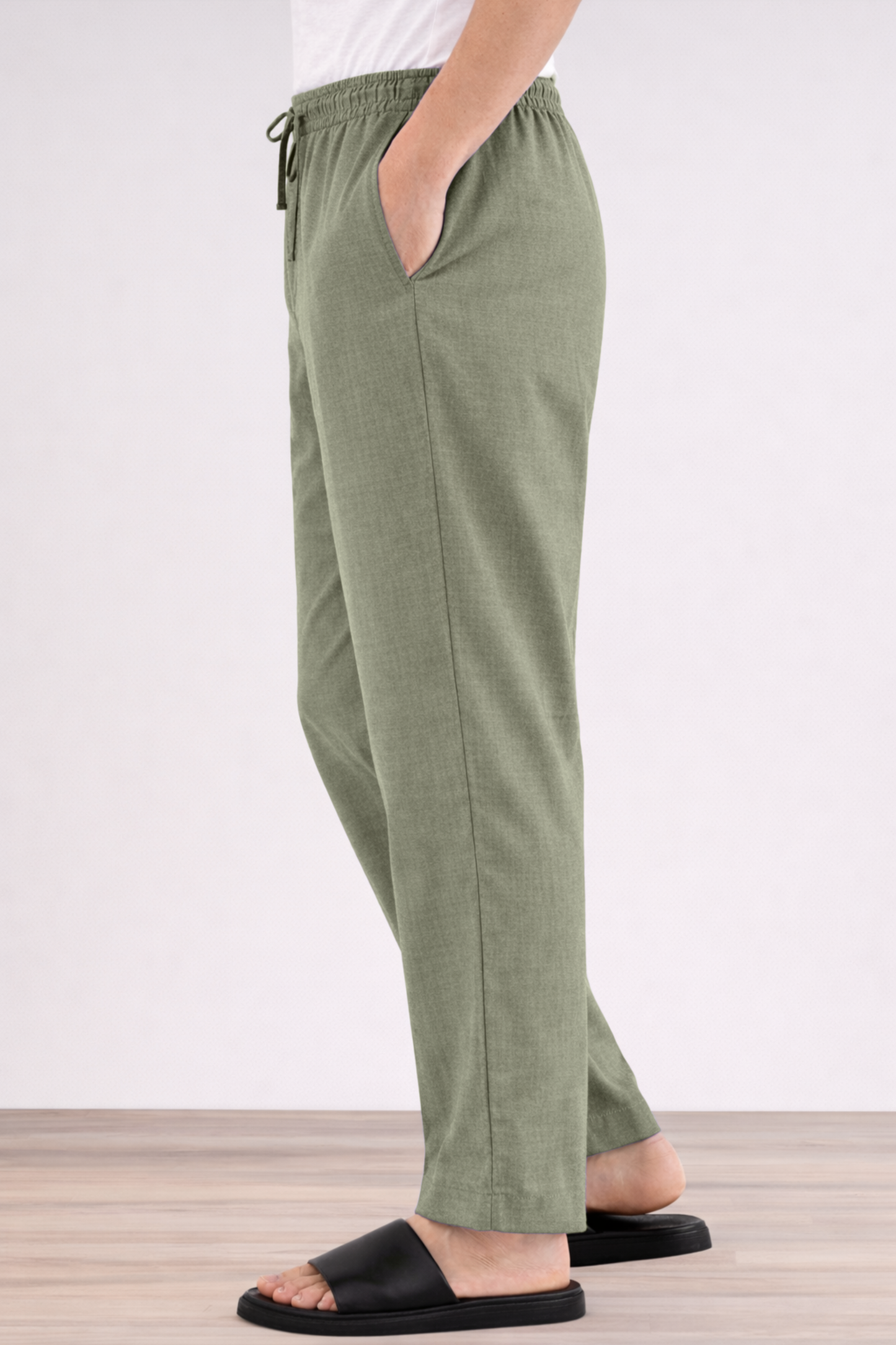 Moss Green Cotton Pant Pajama