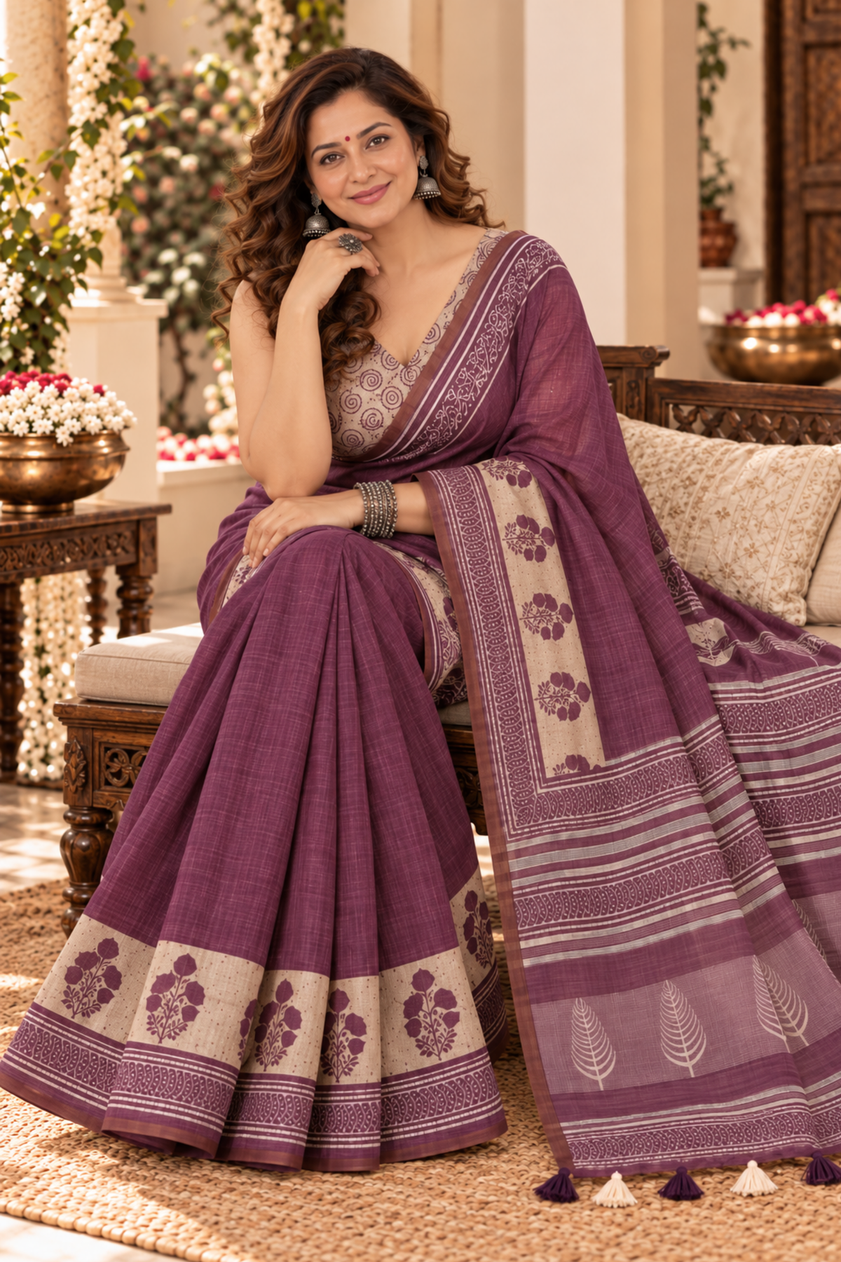 Mridula Printed Saree With 1.5 Mtr Blouse Piece