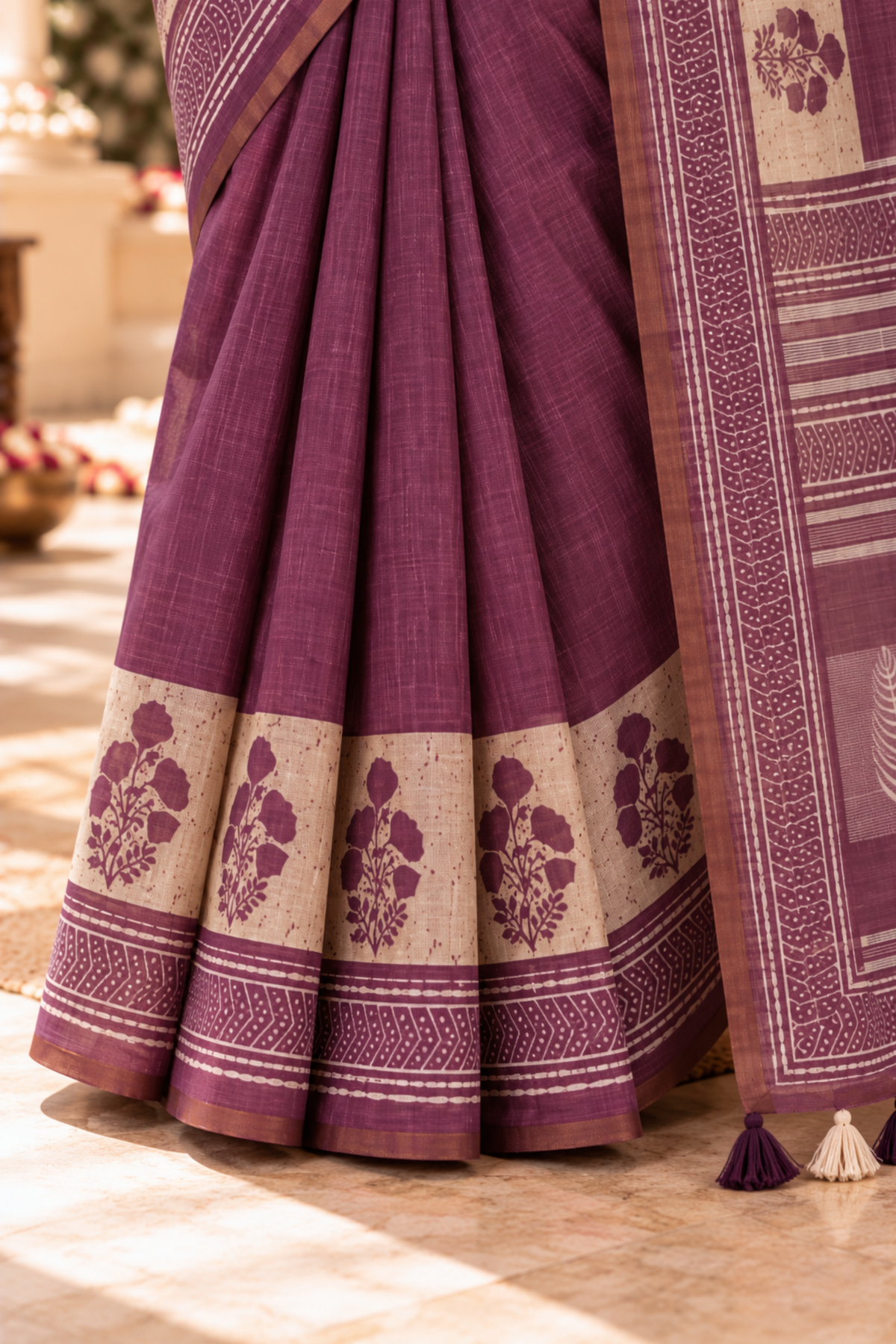 Mridula Printed Saree With 1.5 Mtr Blouse Piece
