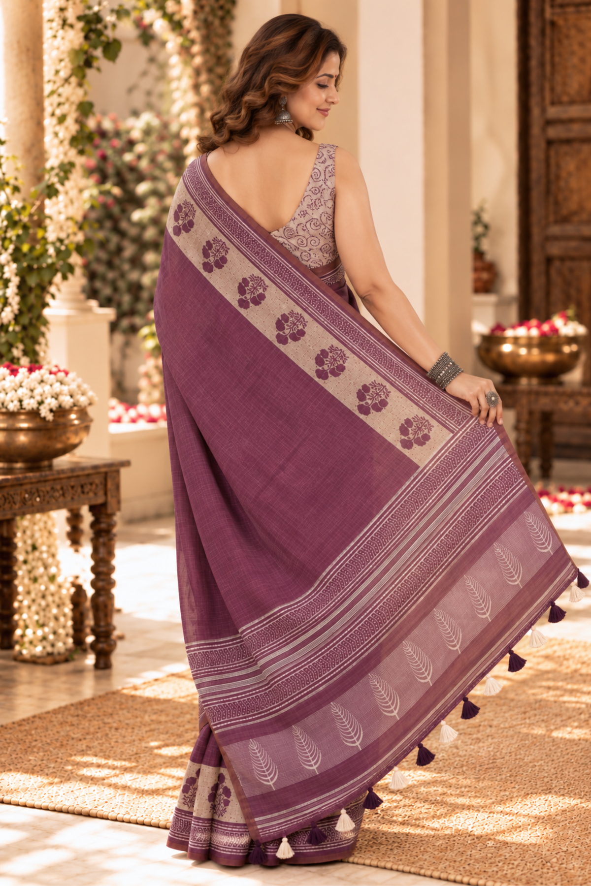Mridula Printed Saree With 1.5 Mtr Blouse Piece