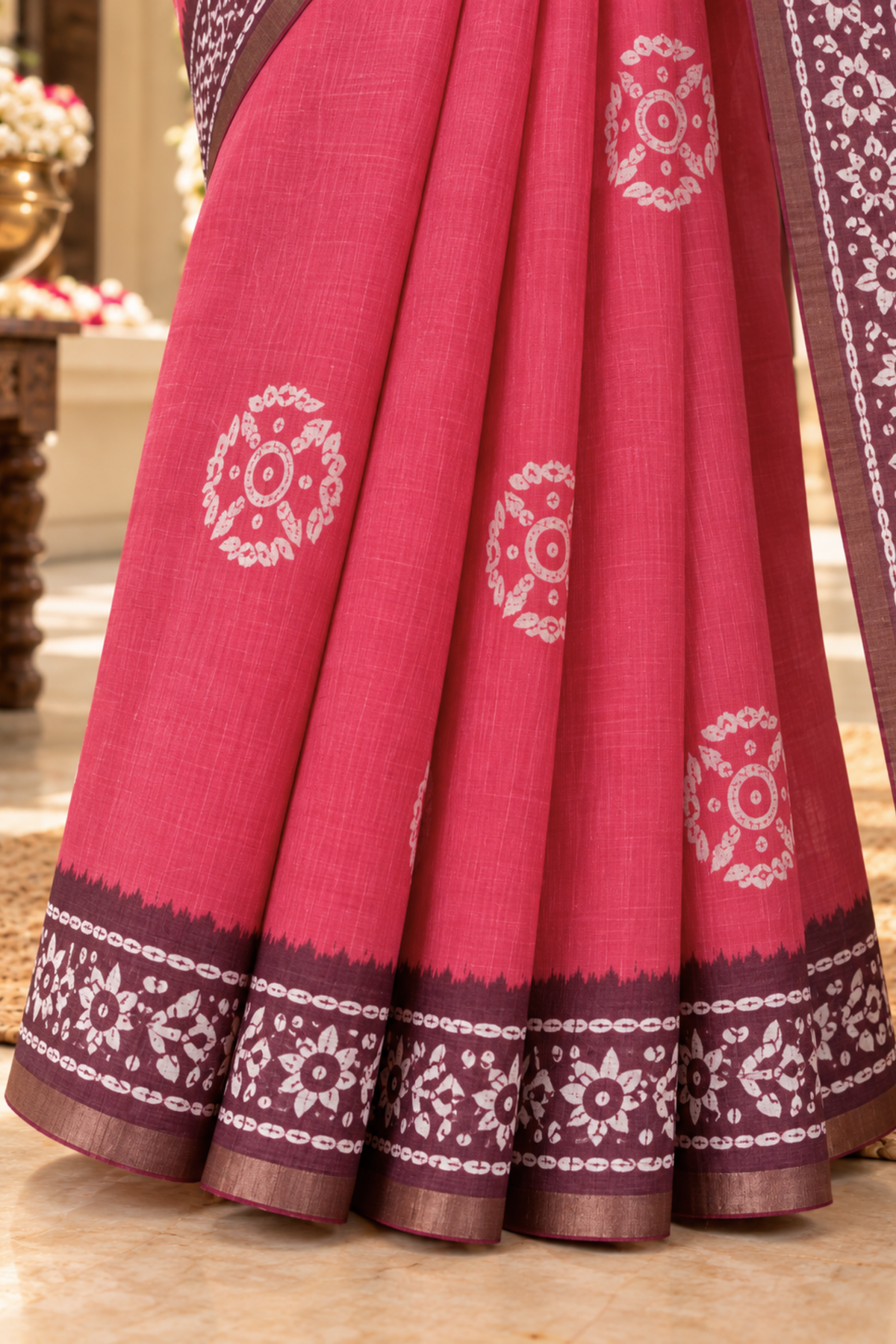 Mridula Printed Saree With 1.5 Mtr Blouse Piece