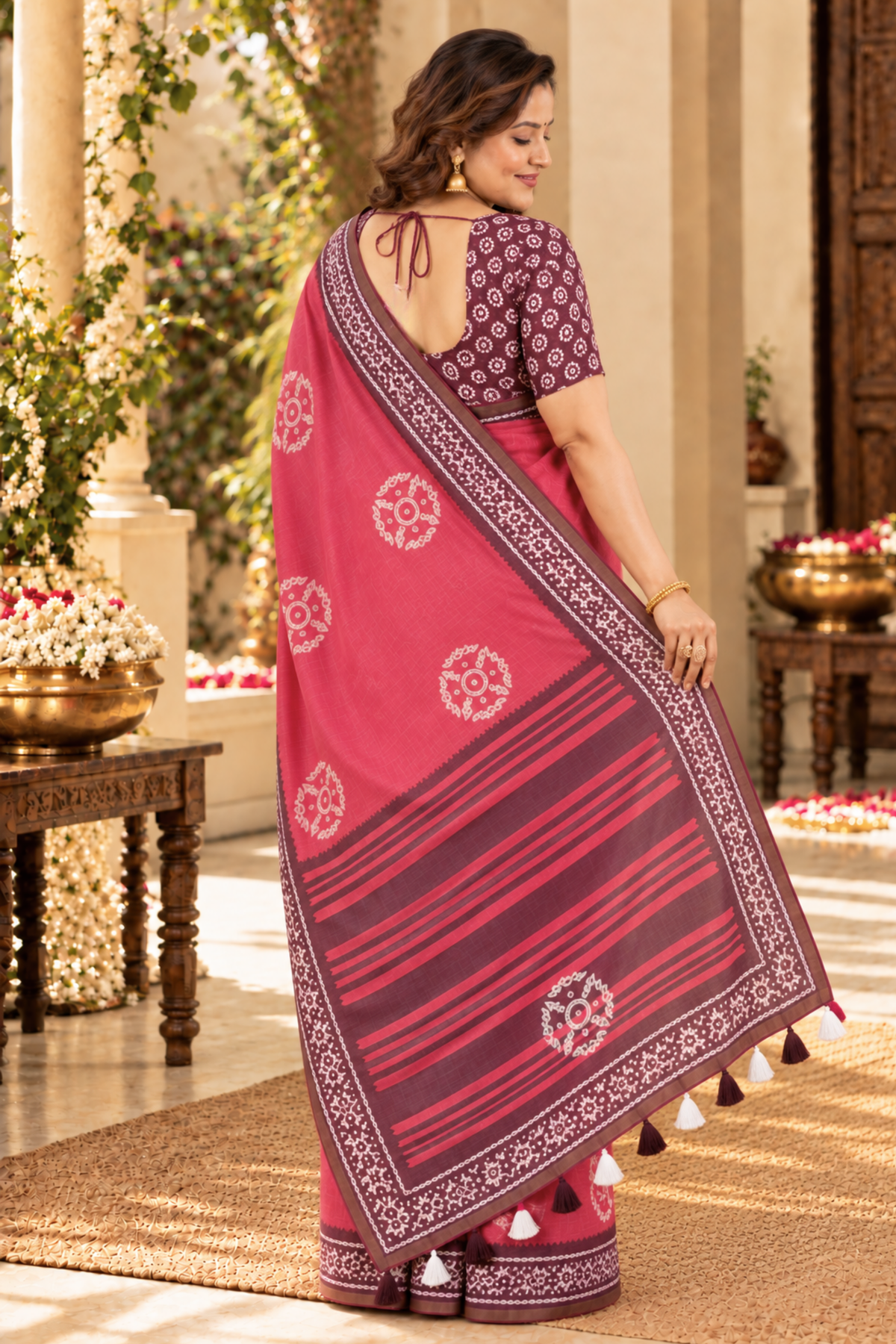 Mridula Printed Saree With 1.5 Mtr Blouse Piece