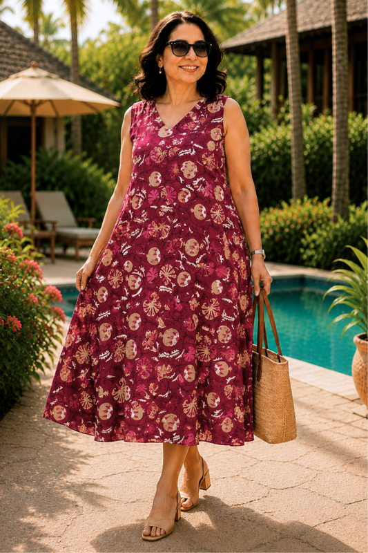 Mulberry Muse Printed Dress With Pockets