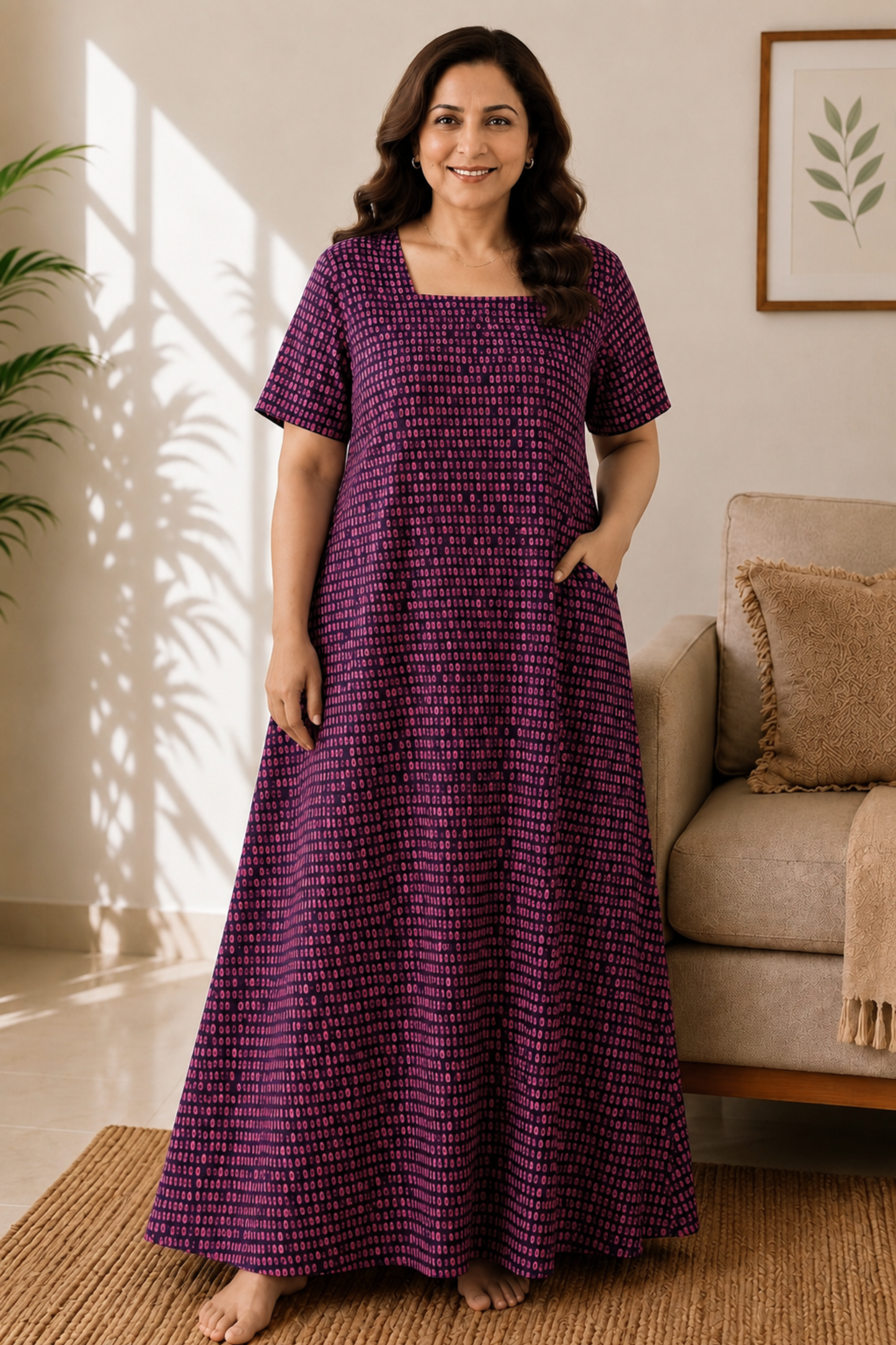Dreamy Berry Rayon Night Gown