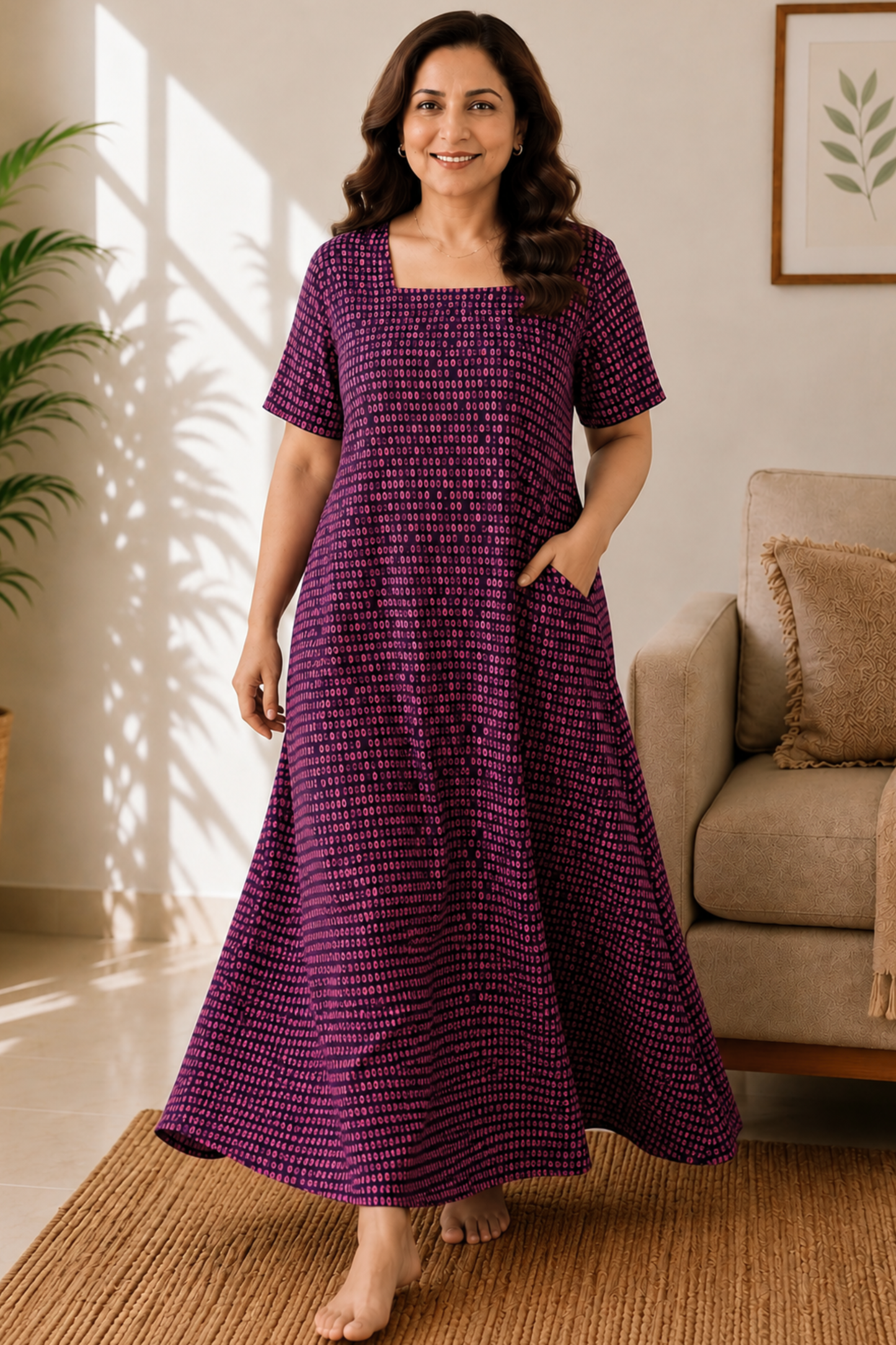 Dreamy Berry Rayon Night Gown