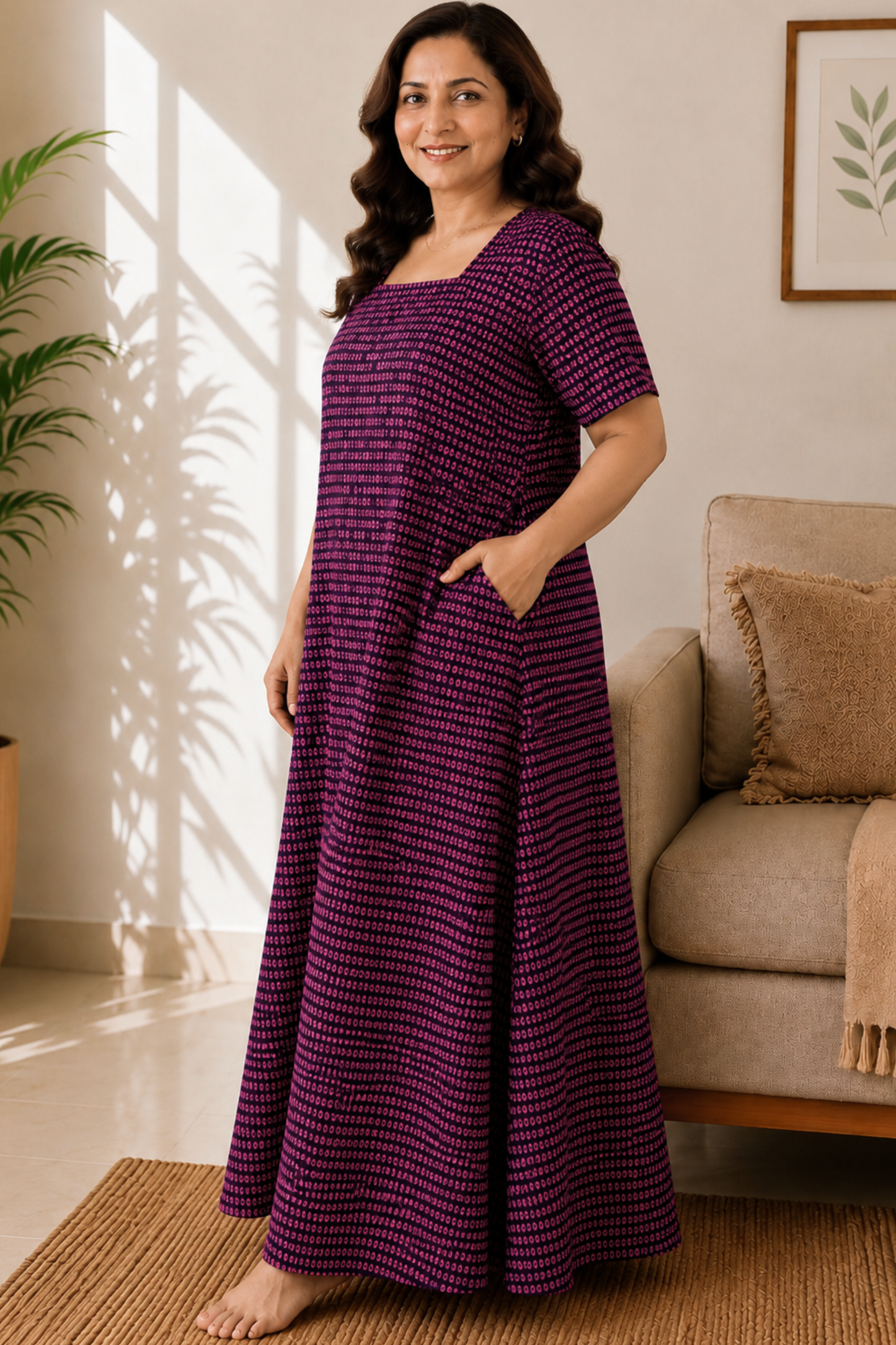 Dreamy Berry Rayon Night Gown