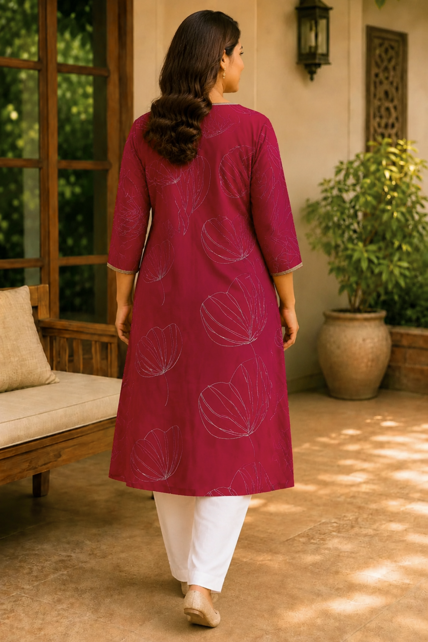 Mulberry Pink A-Line Kurta