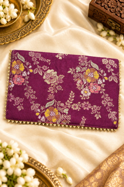 Mulberry Velvet Handcrafted Shagun Envelope