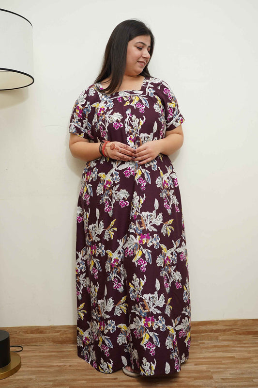 Mulberry Wine Rayon Night Gown
