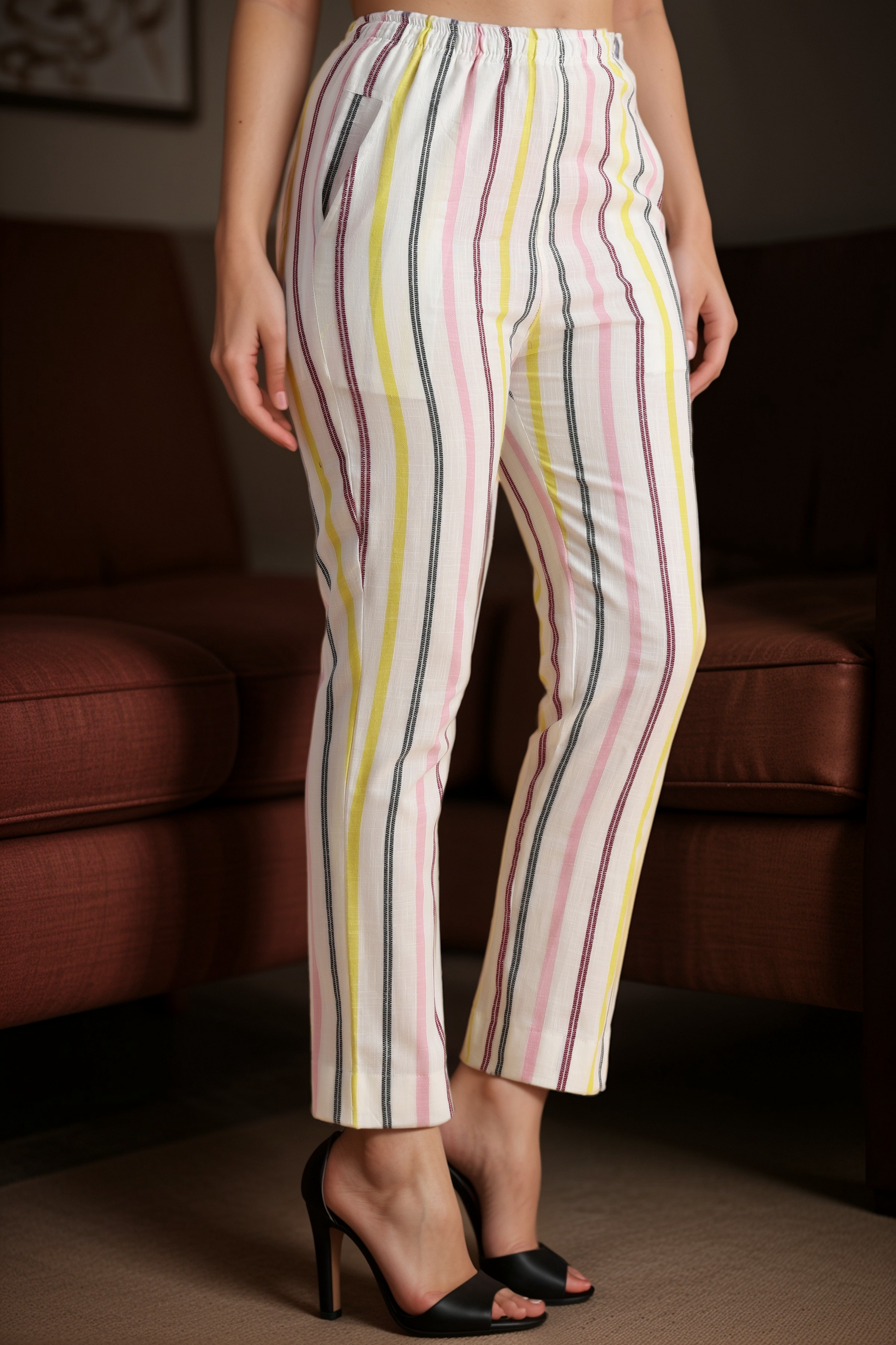 Buy Plus Size ​Musical Dance Striped Palazzo At Apella | Sizes XS to 10 XL | India | Free Delivery | Customized