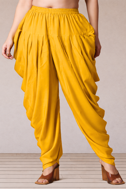 Mustard Belted Dhoti Salwar