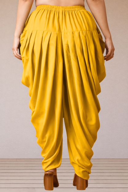 Mustard Belted Dhoti Salwar