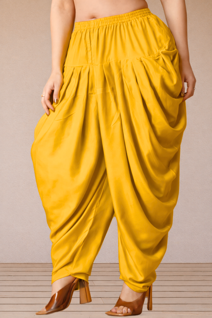 Mustard Belted Dhoti Salwar