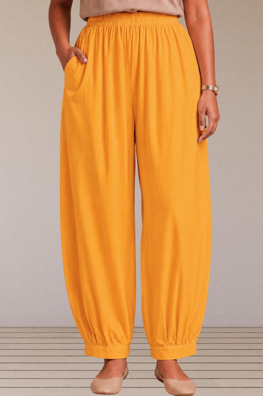 Mustard Cotton Afghani Pants