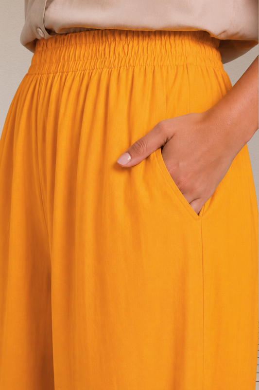Mustard Cotton Afghani Pants