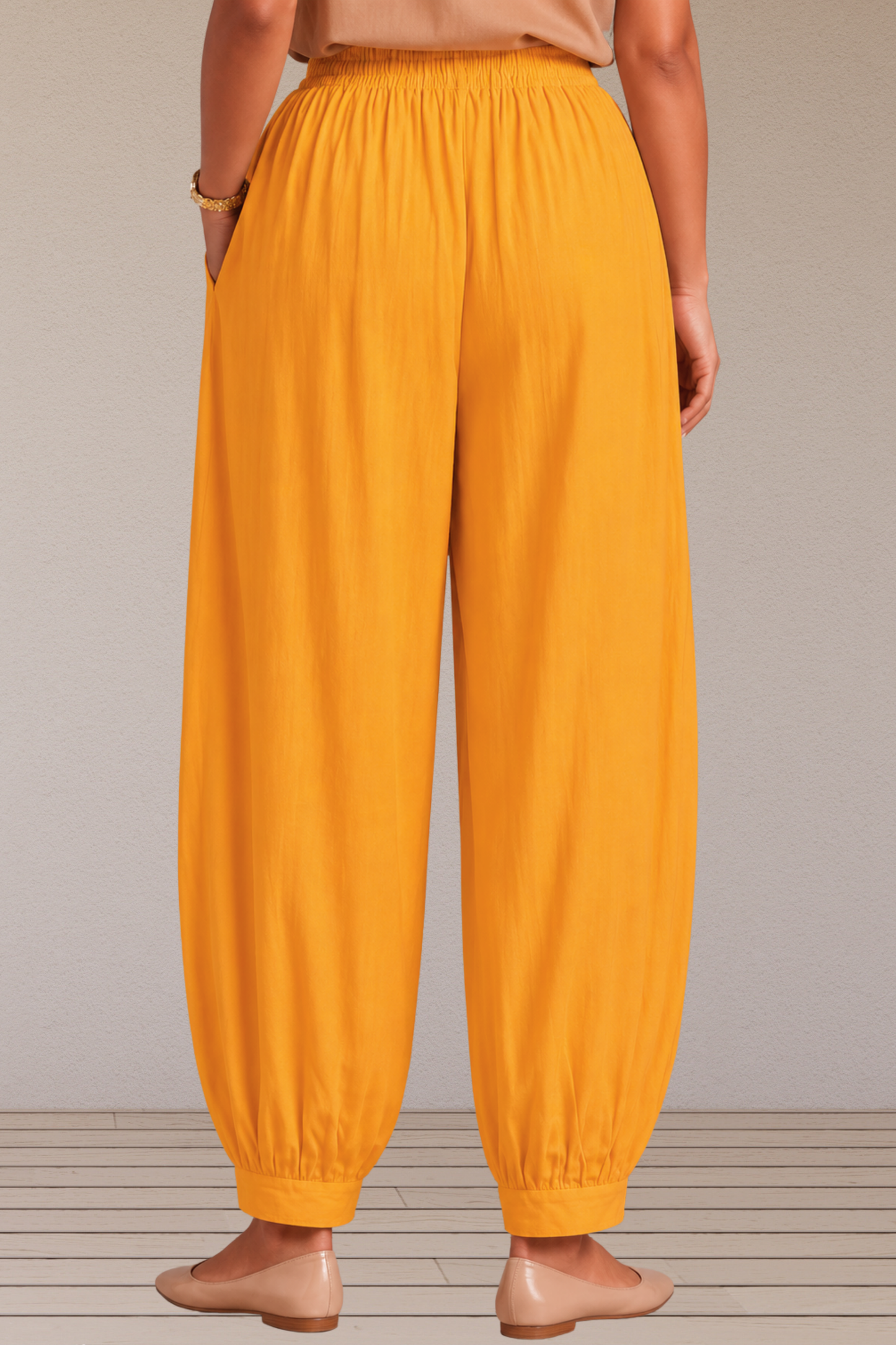 Mustard Cotton Afghani Pants