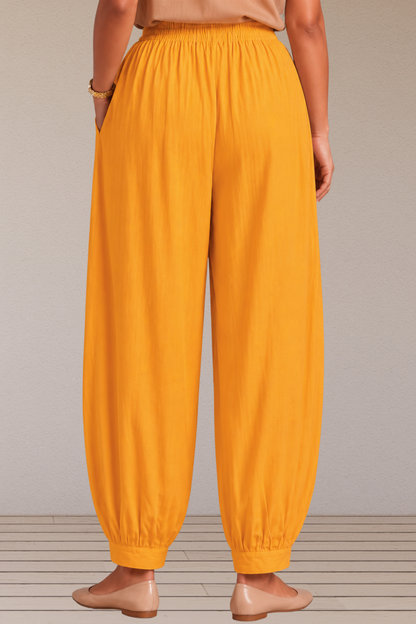 Mustard Cotton Afghani Pants