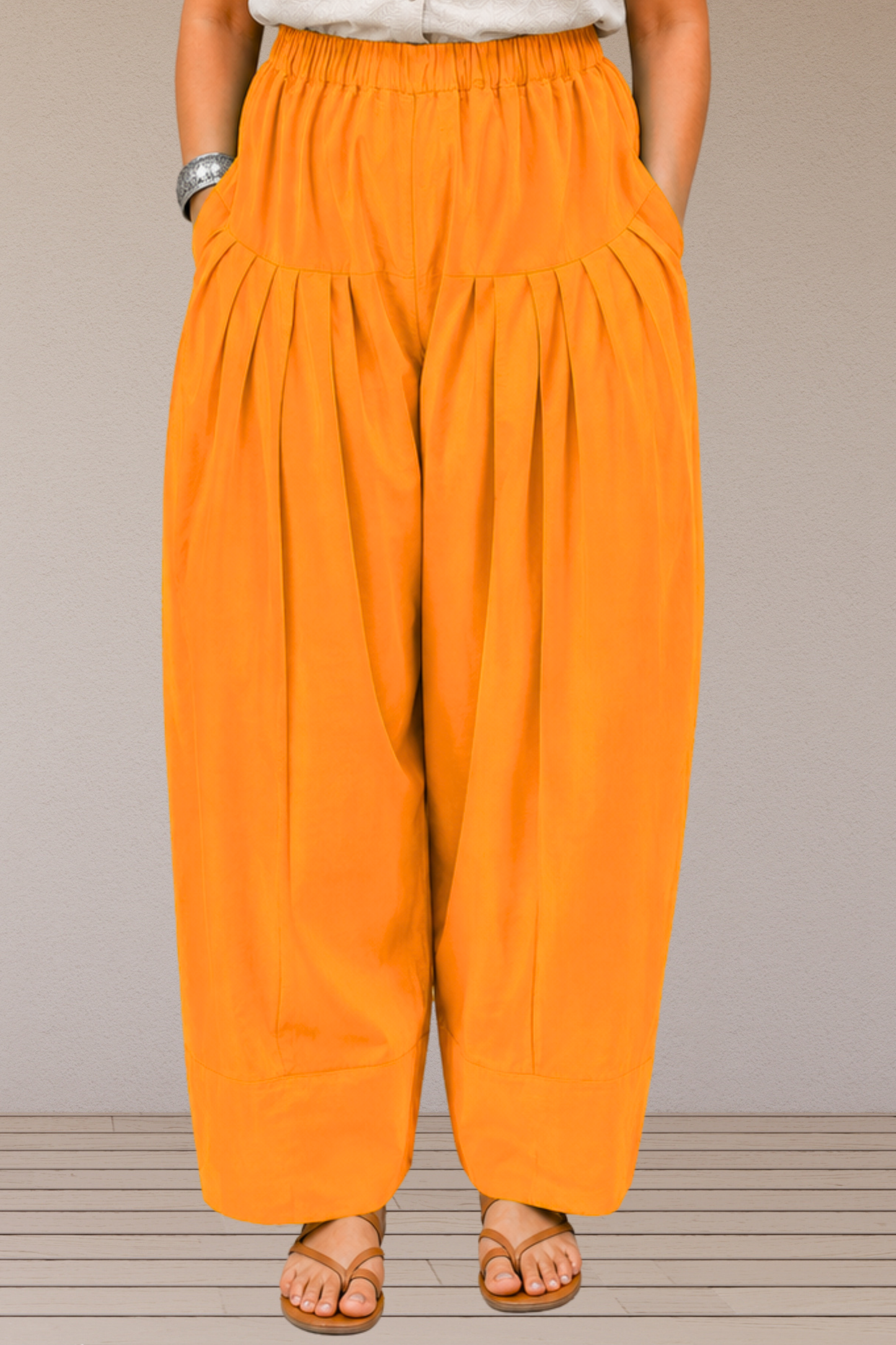 Mustard Cotton Farshi Salwar