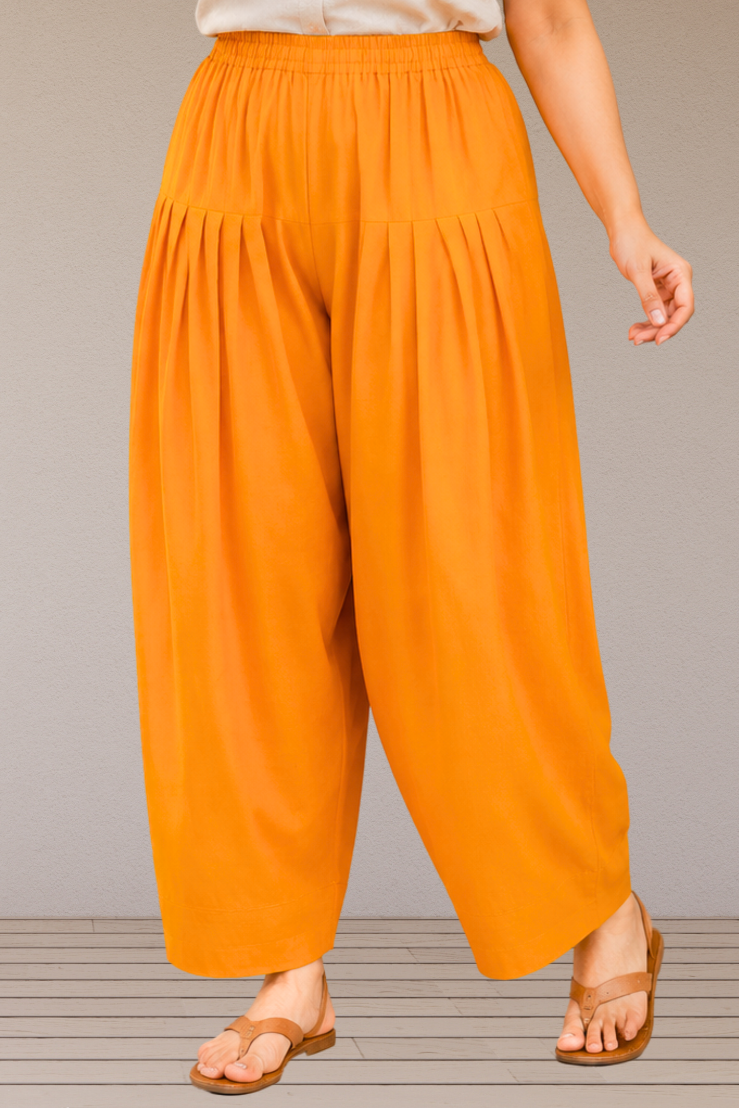 Mustard Cotton Farshi Salwar