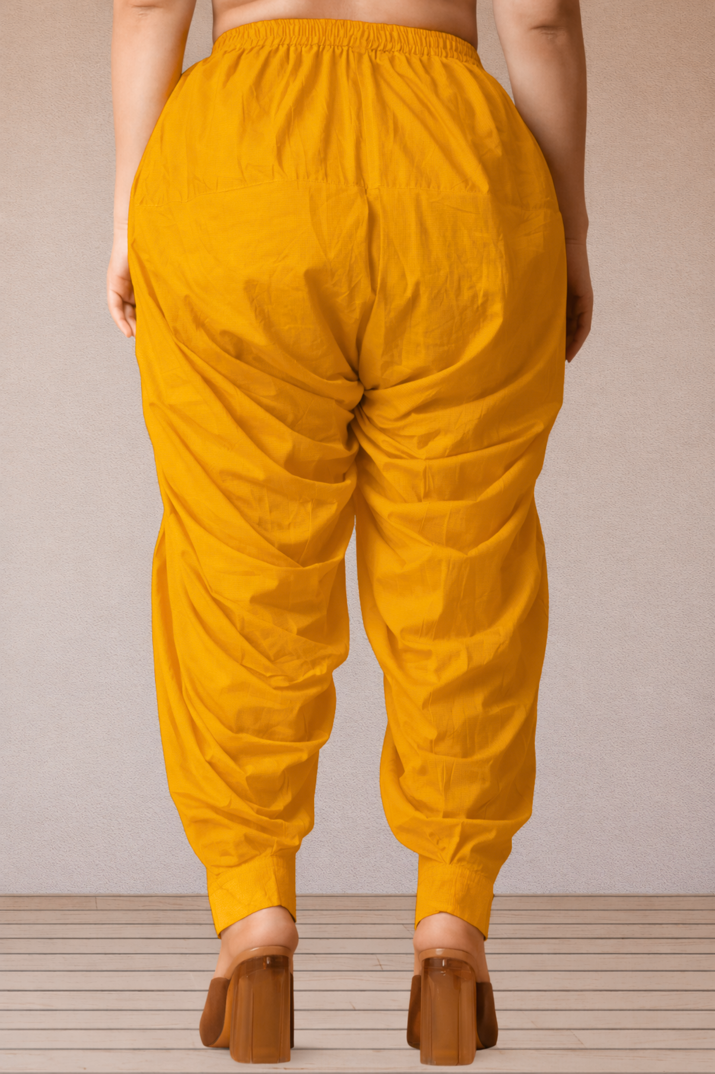 Mustard Cotton Patiala Salwar
