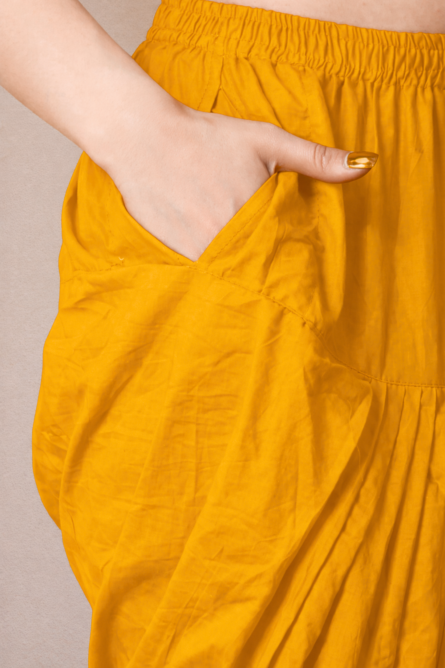 Mustard Cotton Patiala Salwar