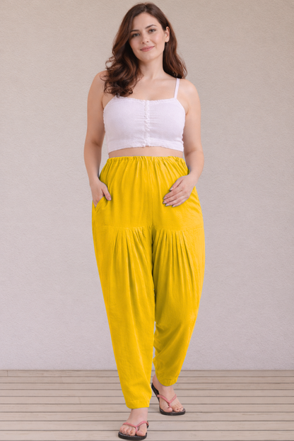 Mustard Easy Fit Cotton Maternity Salwar