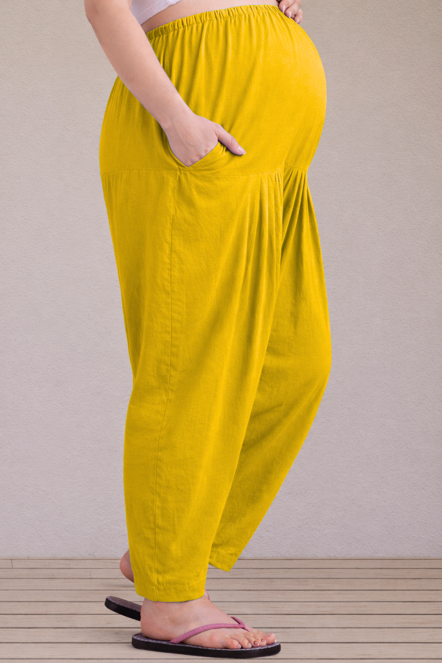 Mustard Easy Fit Cotton Maternity Salwar