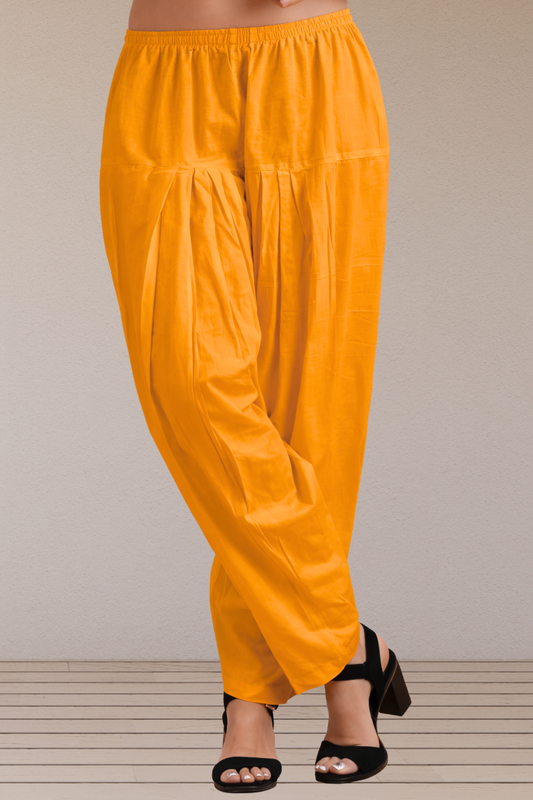 Mustard Easy Fit Cotton Salwar