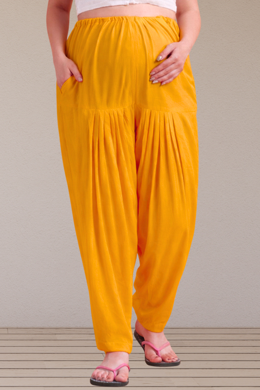 Mustard Easy Fit Rayon Maternity Salwar