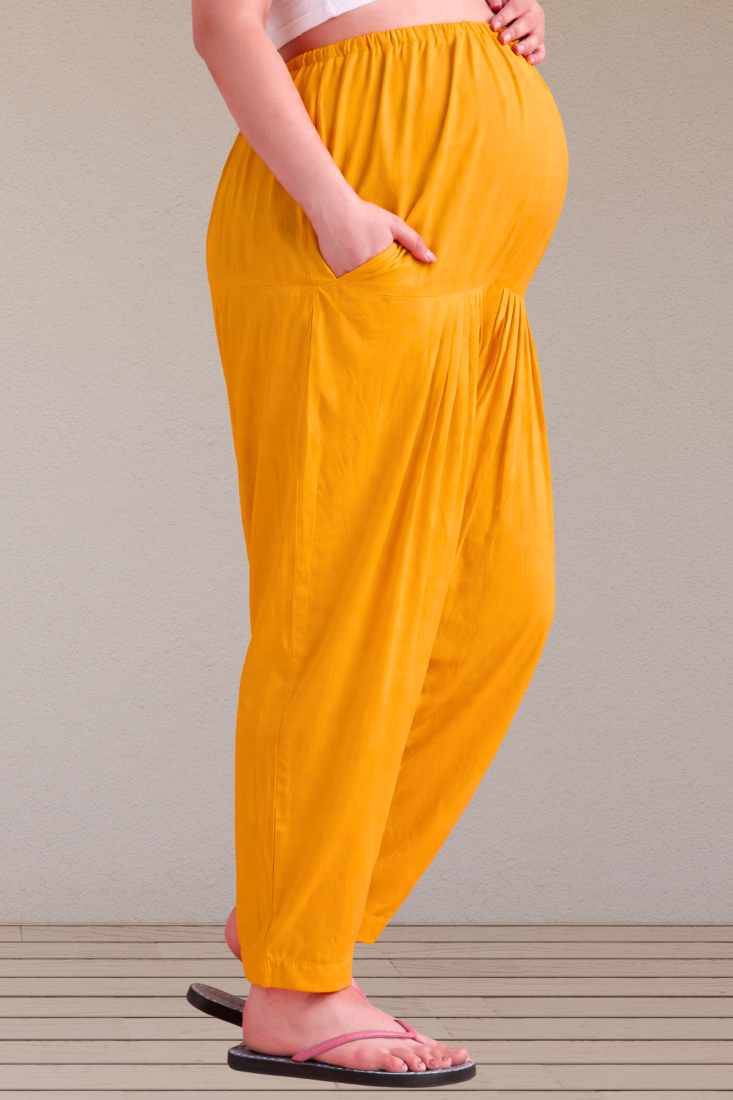 Mustard Easy Fit Rayon Maternity Salwar