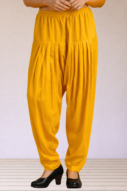 Mustard Easy Fit Rayon Salwar