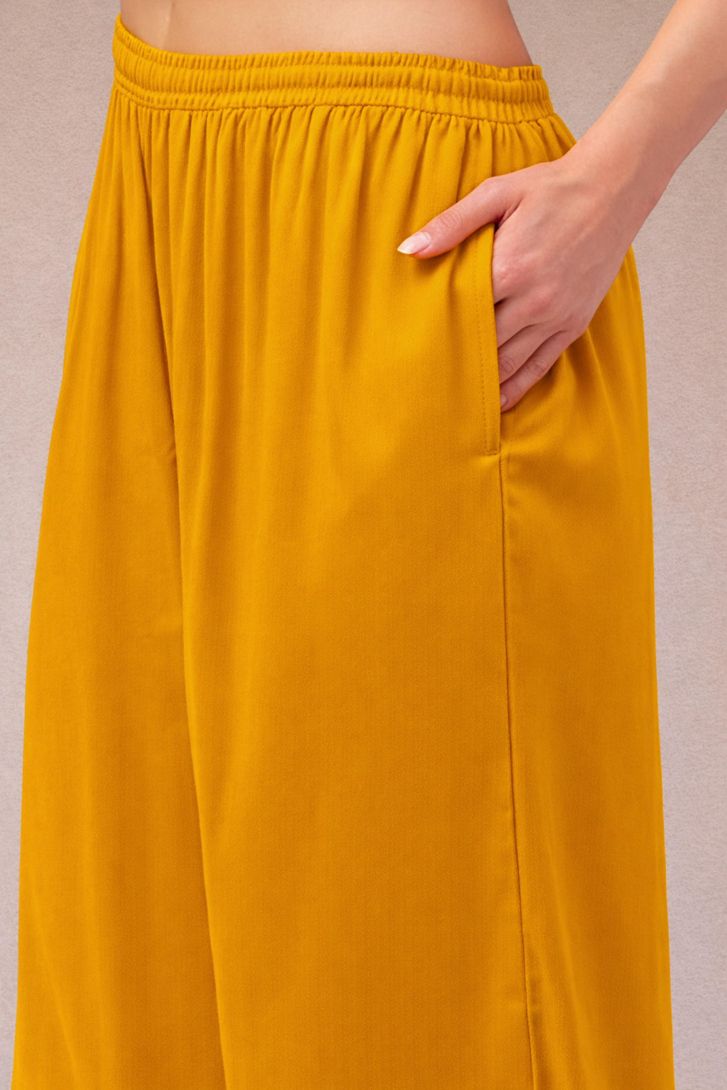 Mustard Flared Palazzo Pant