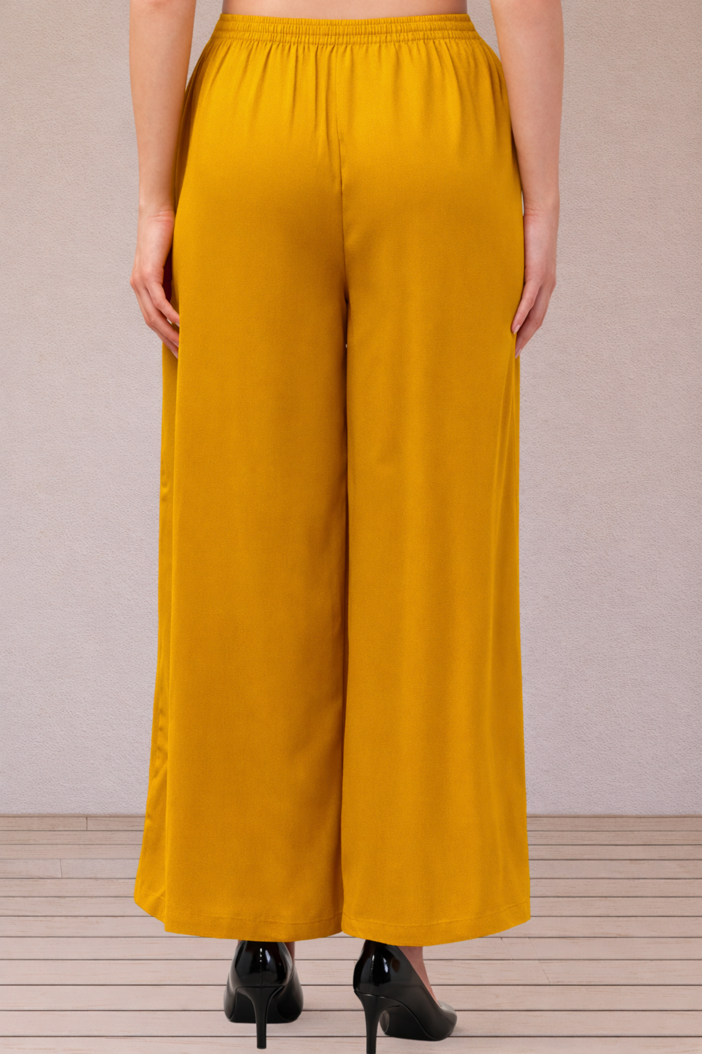 Mustard Flared Palazzo Pant