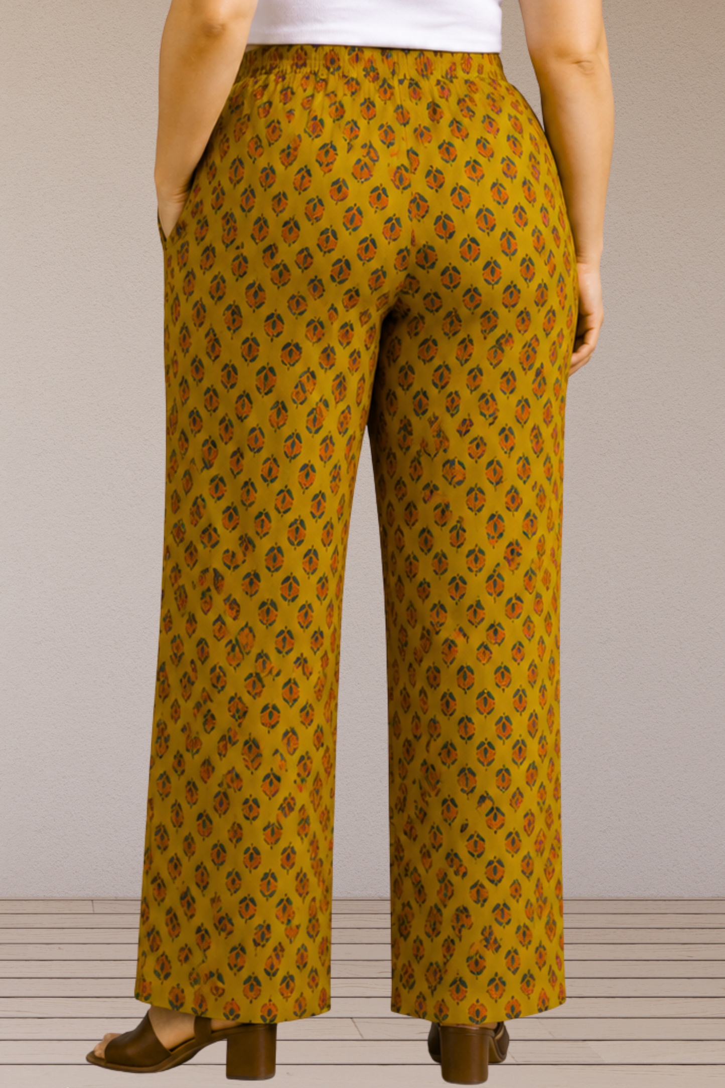 Mustard Meadow Cotton Palazzo