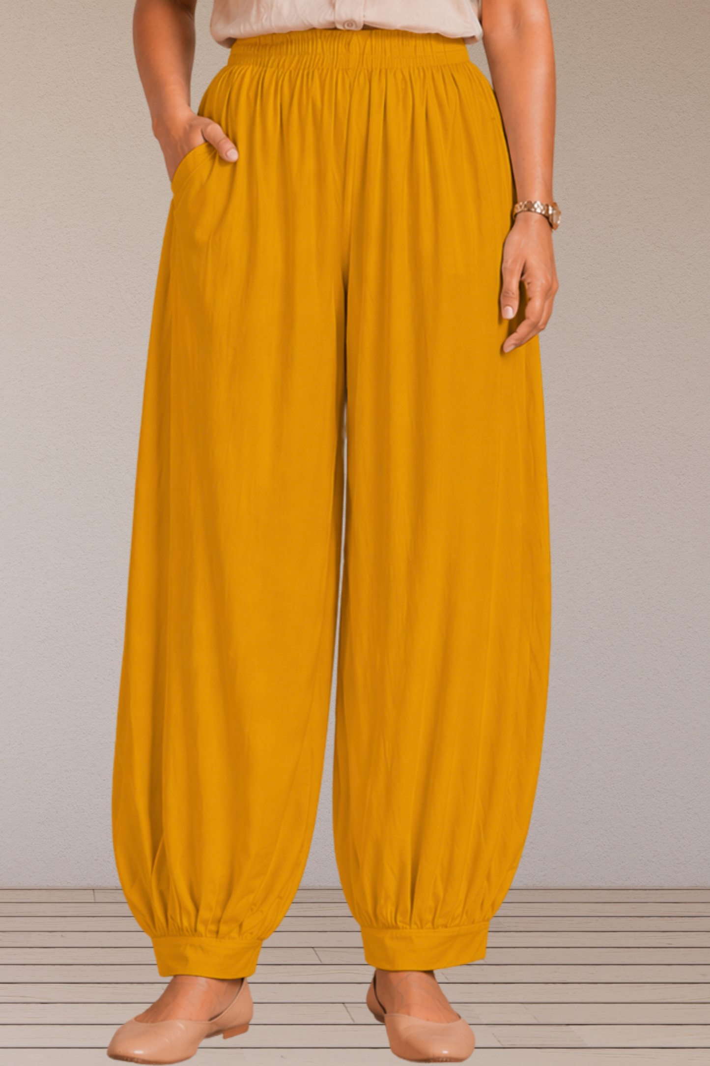 Mustard Rayon Afghani Pants