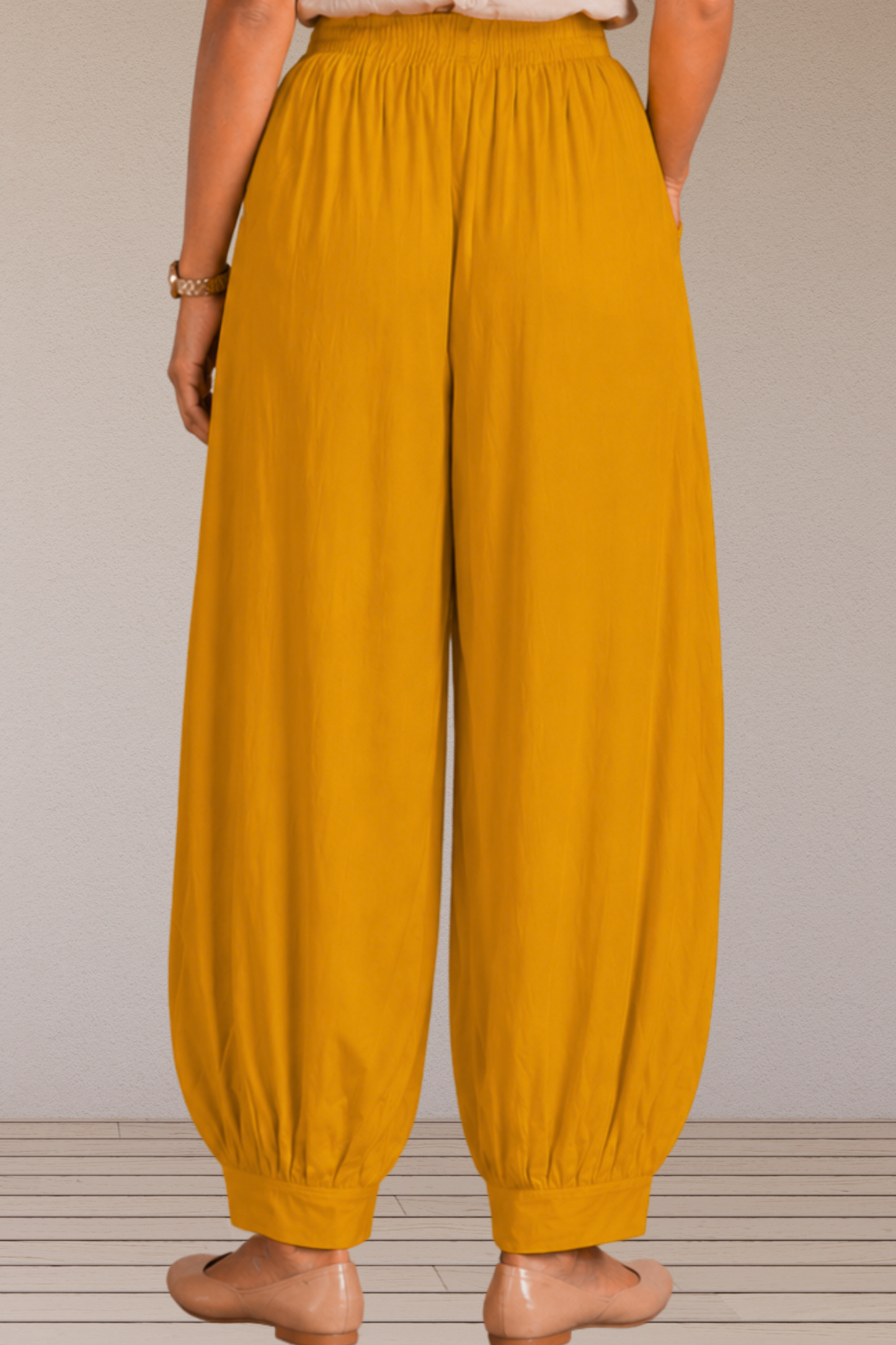 Mustard Rayon Afghani Pants