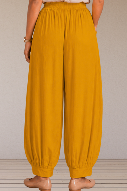 Mustard Rayon Afghani Pants