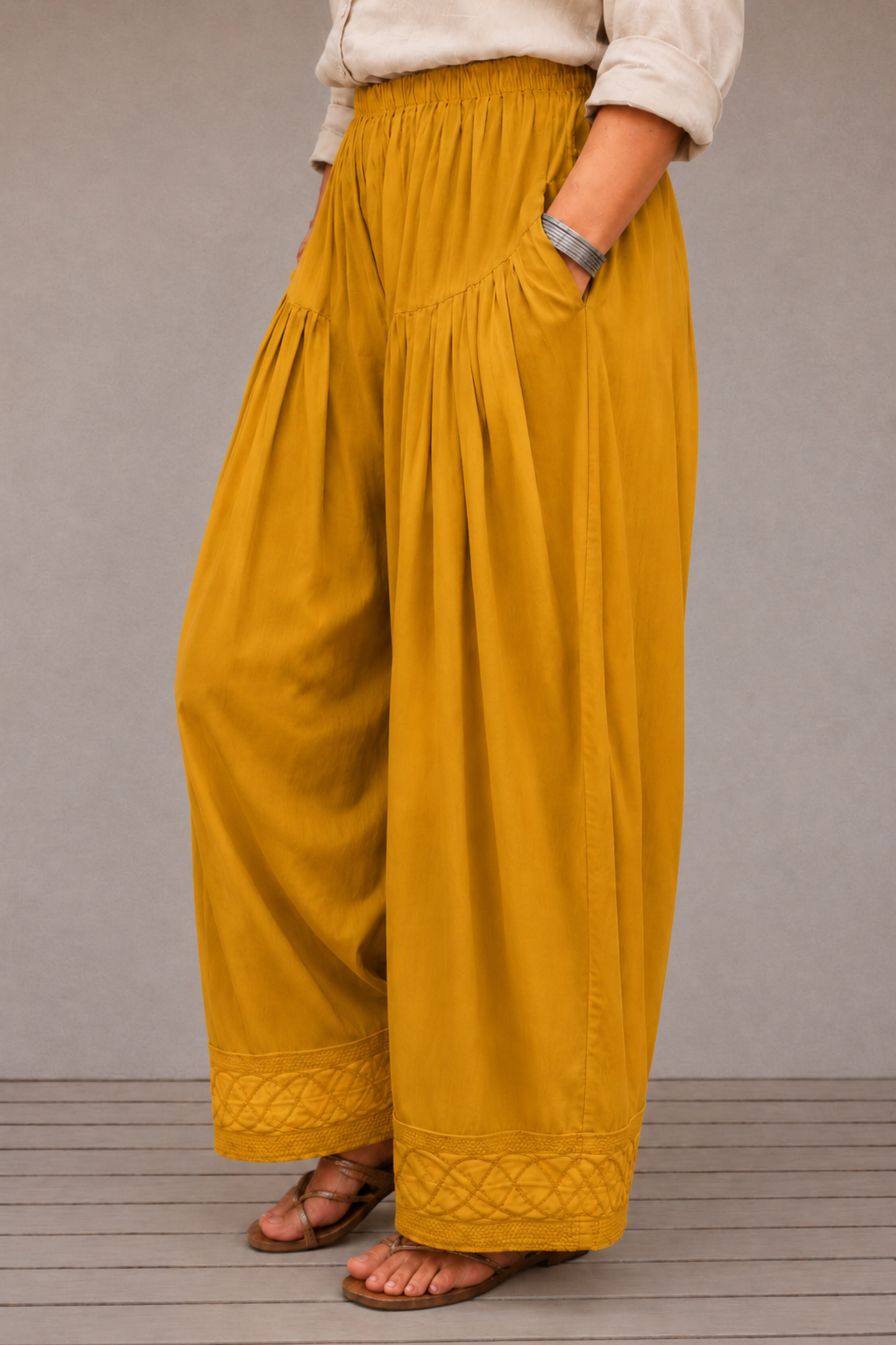 Mustard Rayon Farshi Salwar