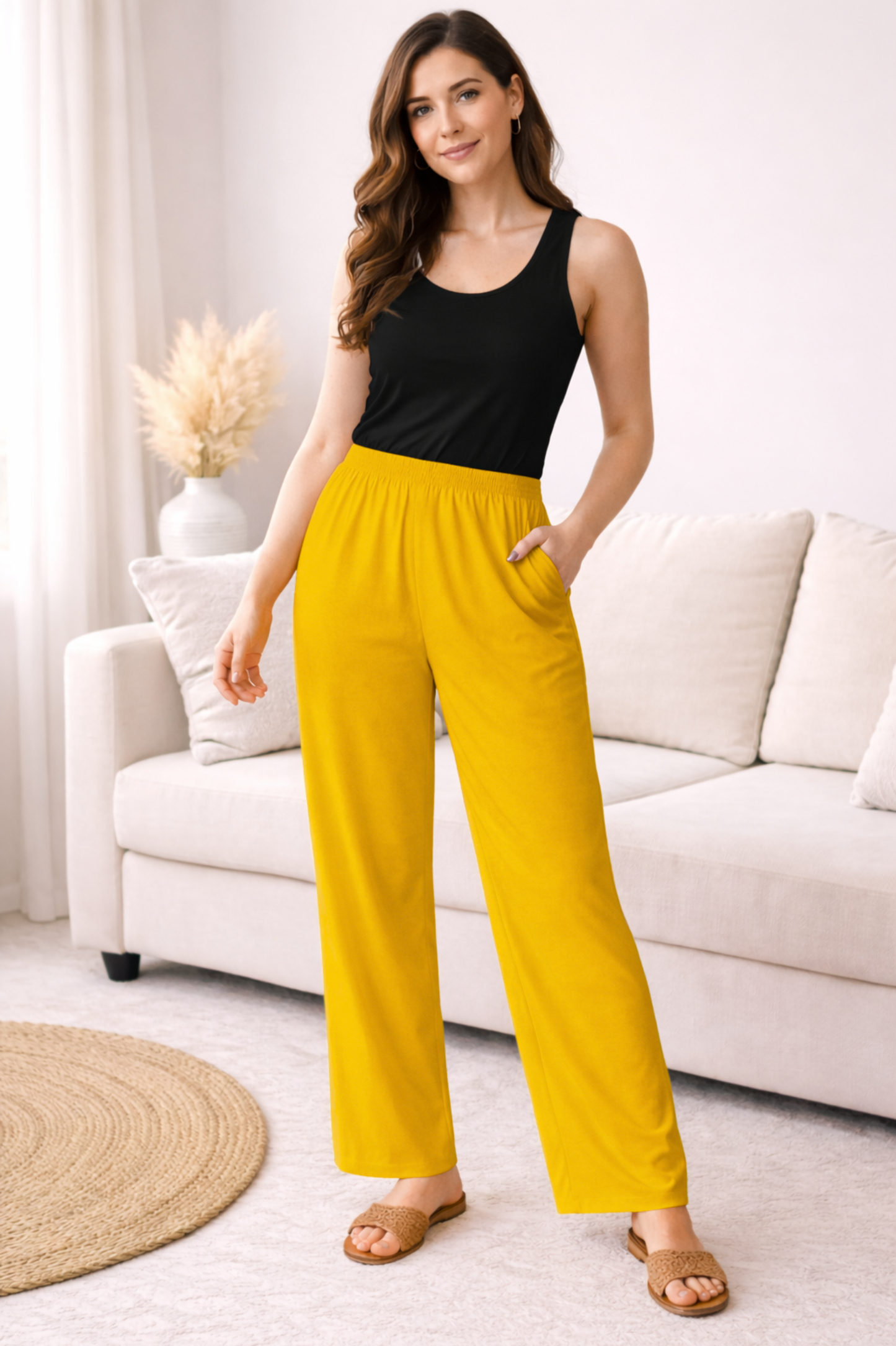 Mustard Rayon Kurti Pant