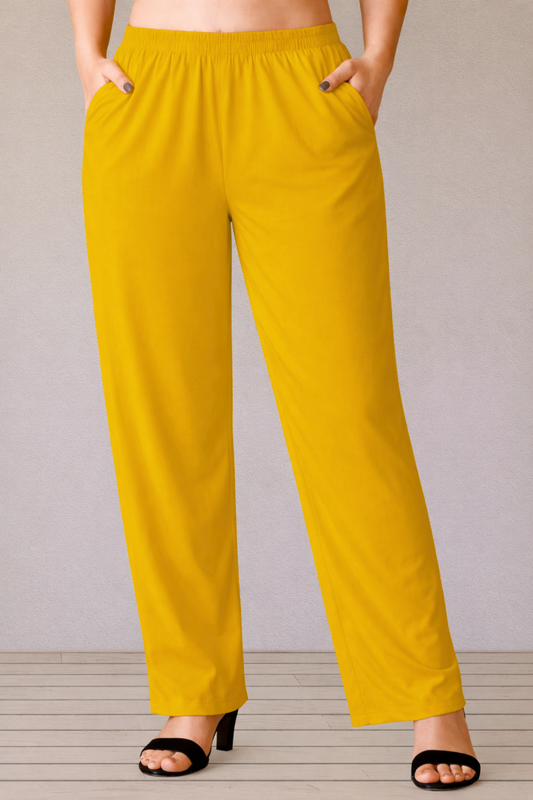 Mustard Rayon Kurti Pant